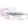 vidaXL Bedframe met hoofdeinde Bruin 140 x 200 cm Massief grenenhout