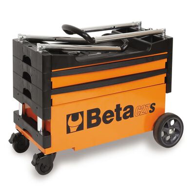 Beta Tools Inklapbare gereedschapswagen C27S-O oranje staal