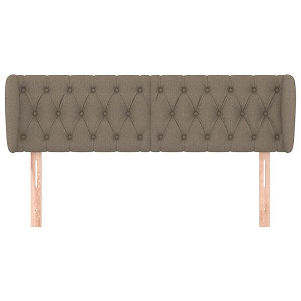 vidaXL Hoofdbord met randen 163x23x78/88 cm stof taupe