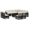 vidaXL Tuinbankenset 12 st Zwart en Cream Wit poly rattan