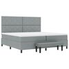 vidaXL Boxspringbed met matras Lichtgrijs 200 x 200 cm Stof