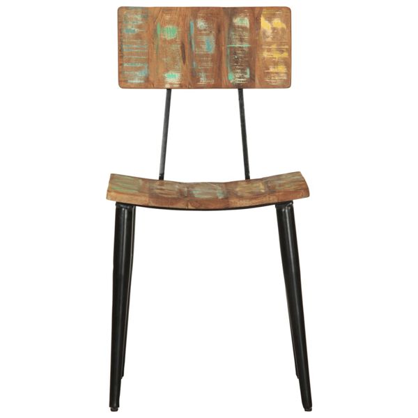 vidaXL Eetkamerstoelen 2 st massief gerecycled hout