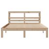 vidaXL Bedframe met hoofdbord massief grenenhout 140x190 cm