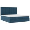 vidaXL Ottoman bed met matrassen 180x200cm fluweel donkerblauw
