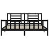 vidaXL Bedframe met hoofdbord massief hout zwart