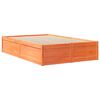 vidaXL Bed met matras massief grenenhout wasbruin 120x200 cm