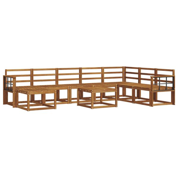 vidaXL Buiten bankenset 9 pcs Naturel Massief Acaciahout