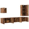 vidaXL TV-wandmeubel Wandgemonteerd 5 pcs Oud Hout Bewerkt hout