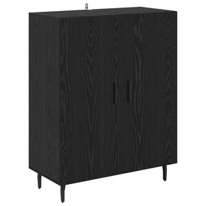 vidaXL Dressoir Zwart Eiken 69,5 x 34 x 90 cm Bewerkt hout