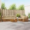 vidaXL Buiten bankenset met kussen 6 pcs Natuurlijk en Beige