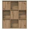 vidaXL Boekenkast 89x24x101,5 cm bewerkt hout artisanaal eikenkleurig