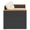 vidaXL Tuinbank 3-zits met kussens poly rattan zwart