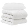 vidaXL Dekbedset met kussen 2 st Wit Microvezel