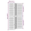 vidaXL Kamerscherm met 3 panelen massief paulowniahout zwart