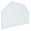 vidaXL Vuurplaats Glazen Plaat Doorzichtig 80 x 50 cm Glas