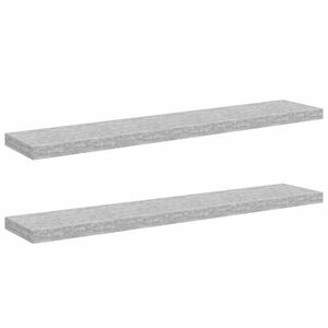 vidaXL Wandschappen zwevend 2 st 120x23,5x3,8 cm MDF betongrijs