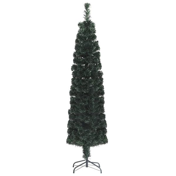 vidaXL Kunstkerstboom met standaard smal 150 cm glasvezel
