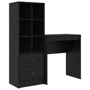 vidaXL Bureau Zwart Eiken 115,5 x 40 x 127 cm 2 st