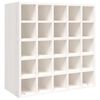 vidaXL Wijnkast Wit 56x25x56 cm Massief grenenhout
