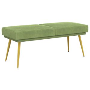 vidaXL Dubbel Laagige Bank Lichtgroen 120 x 45 x 46 cm fluweel