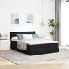 vidaXL Ottoman bed met matras en LED's 140x190cm fluweel zwart