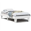 vidaXL Bedframe zonder matras massief grenenhout wit 75x190 cm