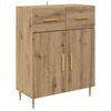 vidaXL Highboard Artisan Eiken 69,5 x 34 x 180 cm Bewerkt hout