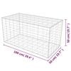 vidaXL Gabion mand 100x50x50 cm gegalvaniseerd staal