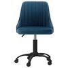 vidaXL Eetkamerstoelen draaibaar 2 st fluweel blauw