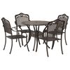 vidaXL Tuin eettafelset 5 pcs Brons Aluminium