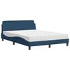 vidaXL Bed met matras "Dover" stof blauw 140x200 cm