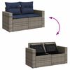vidaXL 8-delige Loungeset met kussens poly rattan grijs
