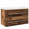 vidaXL Badkamertenk te kast met lade 2 pcs Oud Hout 80 x 38,5 x 48 cm