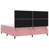 vidaXL LED Box Spring Bed met matras Roze 200 x 200 cm Stof