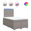vidaXL Boxspring met matras stof taupe 120x200 cm