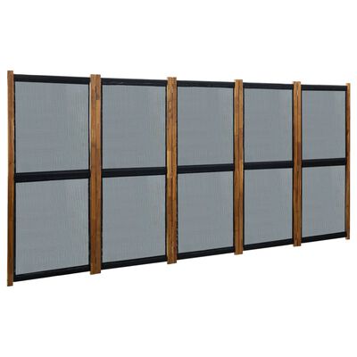 vidaXL Kamerscherm met 5 panelen 350x170 cm zwart