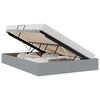 vidaXL Opslag bed met opslag Lichtgrijs 135 x 190 cm Stof