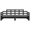 vidaXL Slaapbank uitschuifbaar massief grenenhout zwart 2x(90x200) cm