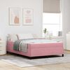 vidaXL Bedframe met matras Roze 140 x 190 cm Stof