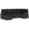 vidaXL Tuin Sofa Set 6 st Zwart poly rattan