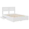 vidaXL Bedframe met lade met hoofdeinde met opslag Bewerkt hout