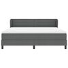vidaXL Boxspringbed met matras Donkergrijs 180 x 200 cm Stof