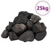 vidaXL Lavastenen 25 kg 5-8 cm zwart