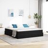 vidaXL Opbergbed met matras met matras Zwart 180 x 200 cm Fluweel