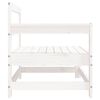 vidaXL Tuinhoekbank massief grenenhout wit