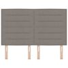 vidaXL Hoofdbord met hoofdeinde Taupe 144 cm Nep Leer