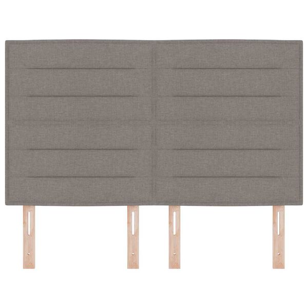vidaXL Hoofdbord met hoofdeinde Taupe 144 cm Nep Leer