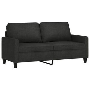 vidaXL Tweezitsbank 140 cm stof zwart