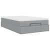 vidaXL Ottoman bed met matras 120x200cm stof lichtgrijs