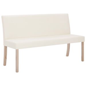 vidaXL Bankje 139,5 cm kunstleer cr&egrave;me